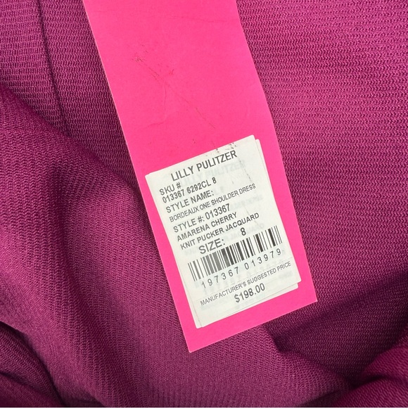 Lilly Pulitzer Bordeaux one shoulder dress - Picture 8 of 9